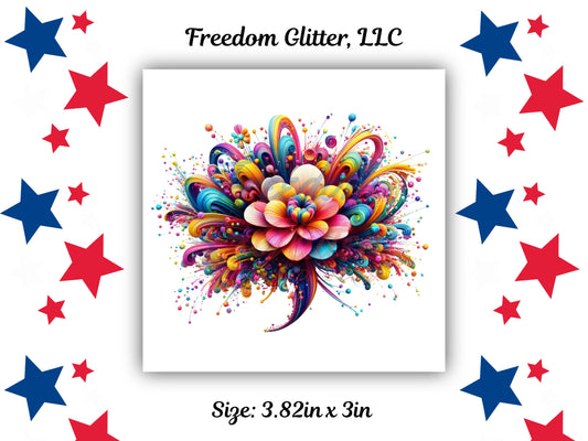3D Floral Burst 1 Decal (UVDTF)