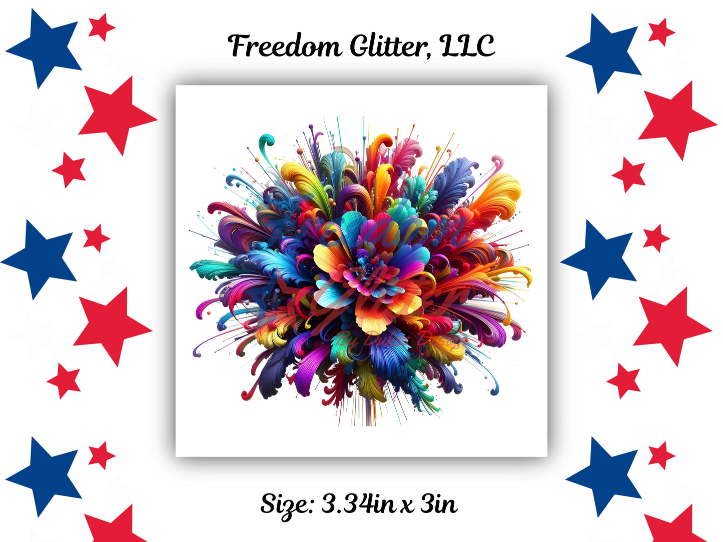 3D Floral Burst 2 Decal (UVDTF)