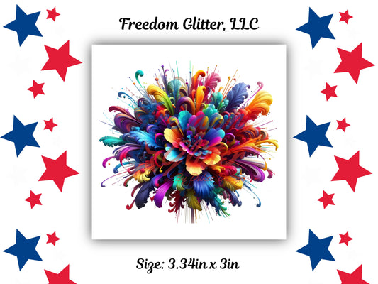 3D Floral Burst 2 Decal (UVDTF)