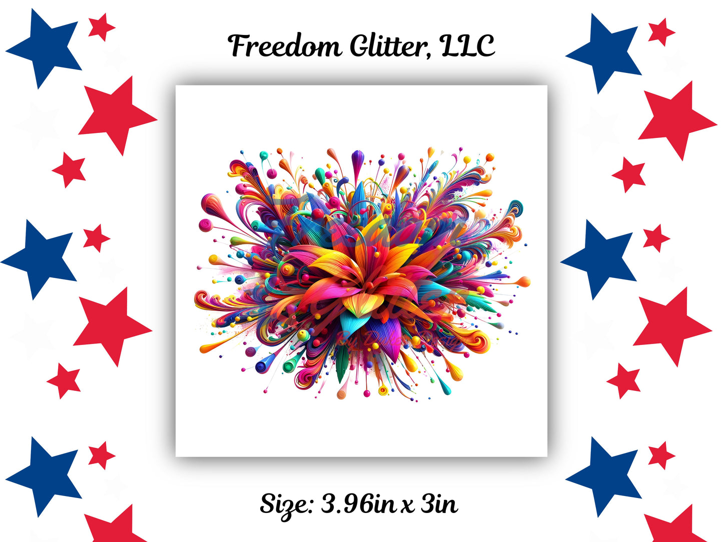 3D Floral Burst 3 Decal (UVDTF)