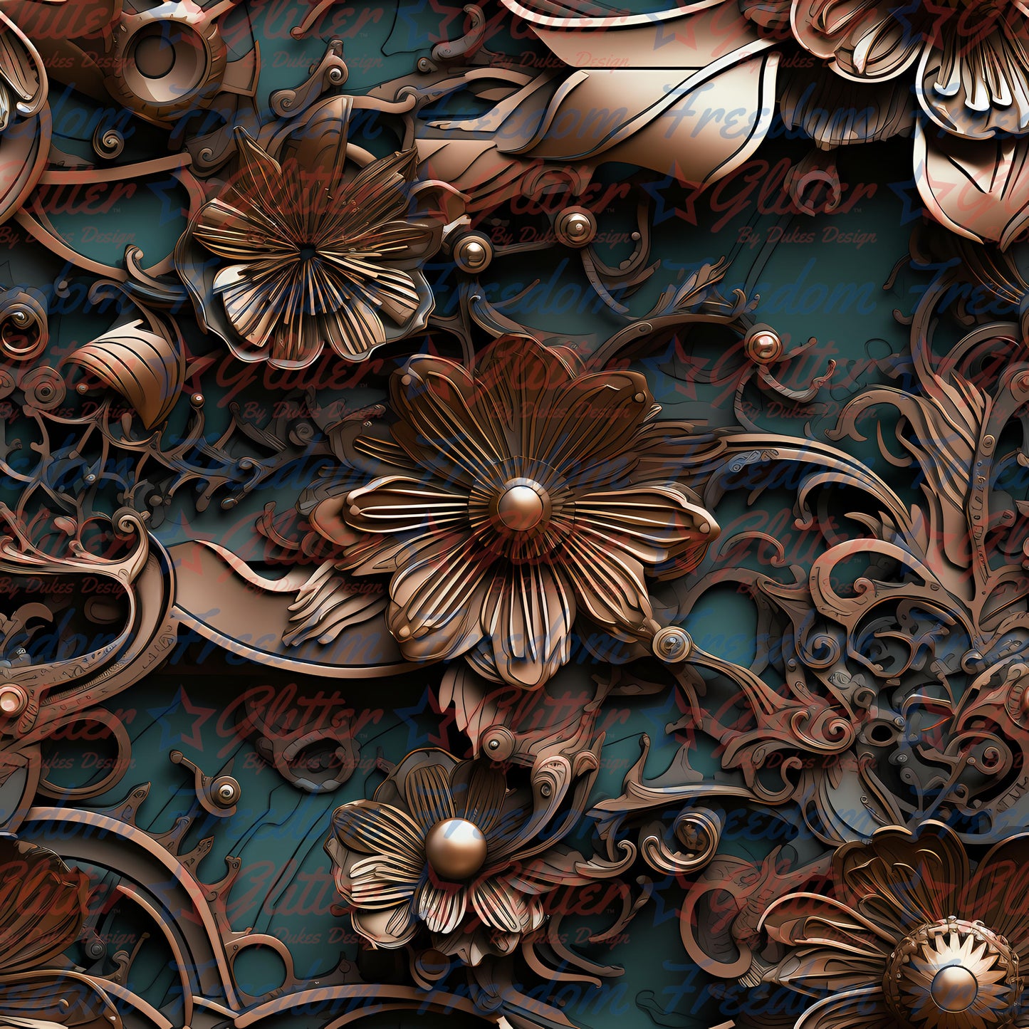 Floral Steampunk 10 (Printed Vinyl)