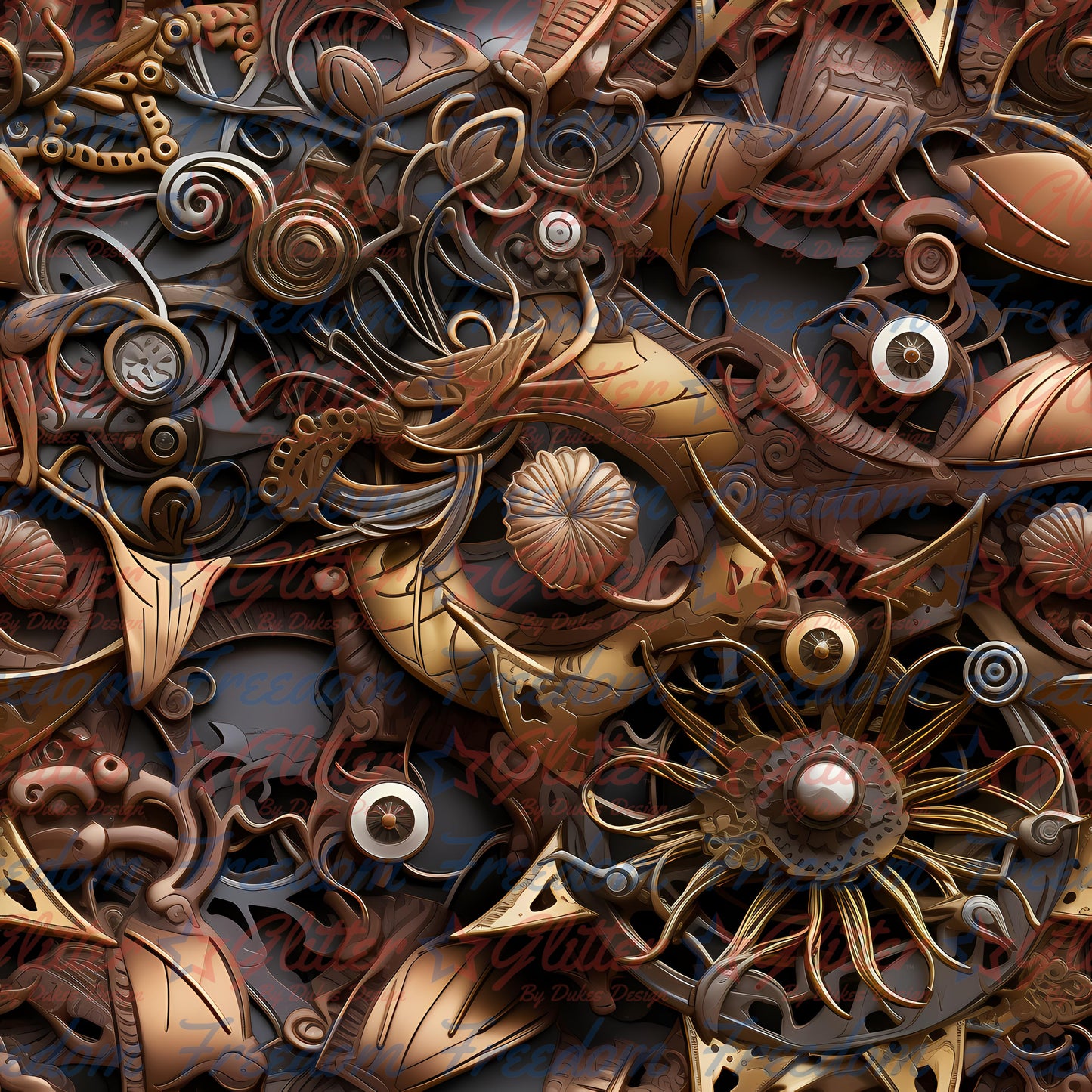 Floral Steampunk 11 (Printed Vinyl)