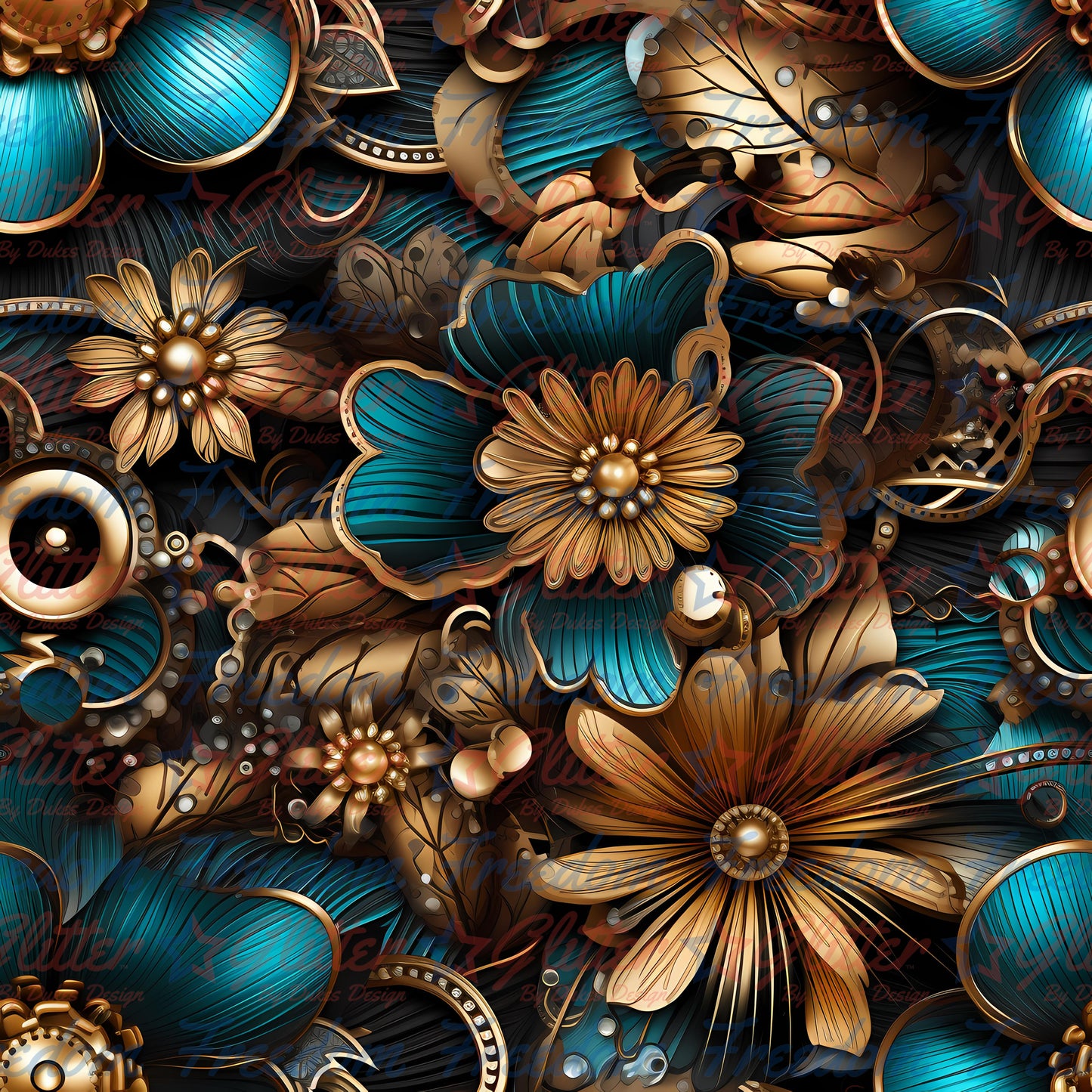 Floral Steampunk 17 (Printed Vinyl)