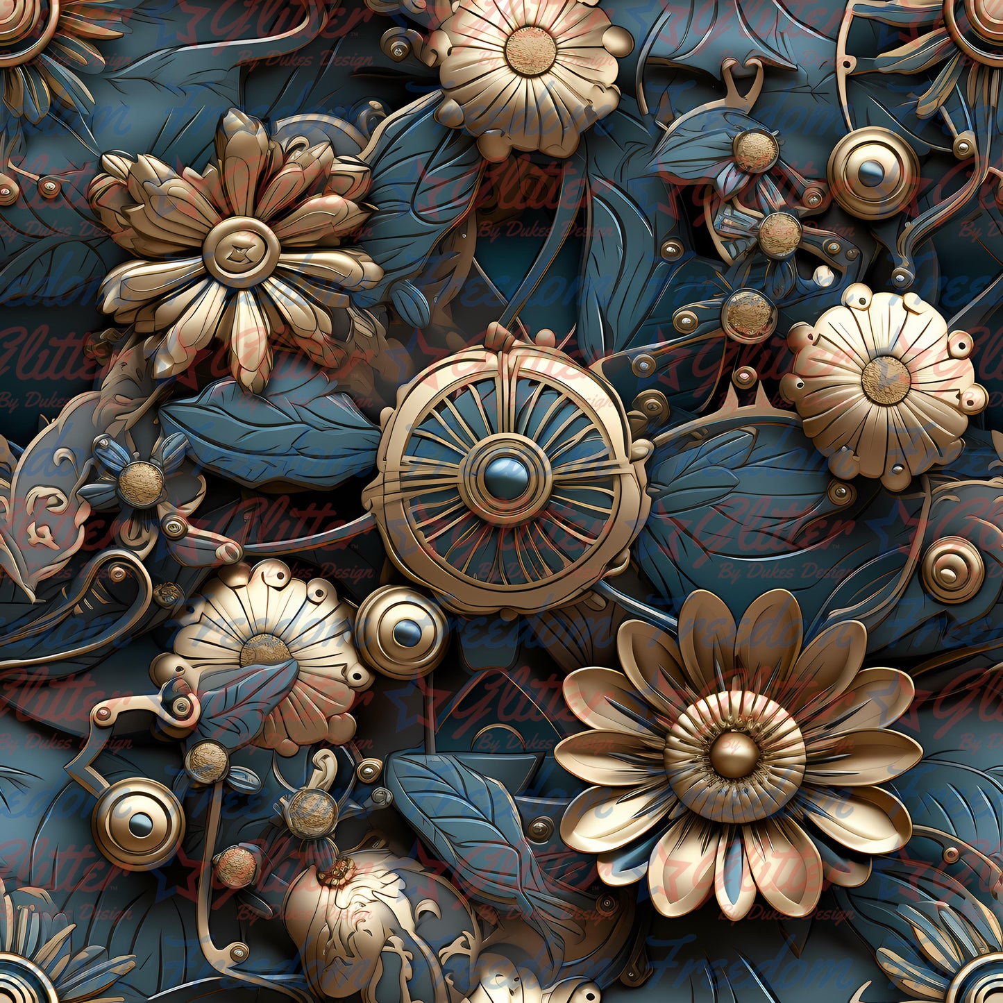 Floral Steampunk 18 (Printed Vinyl)