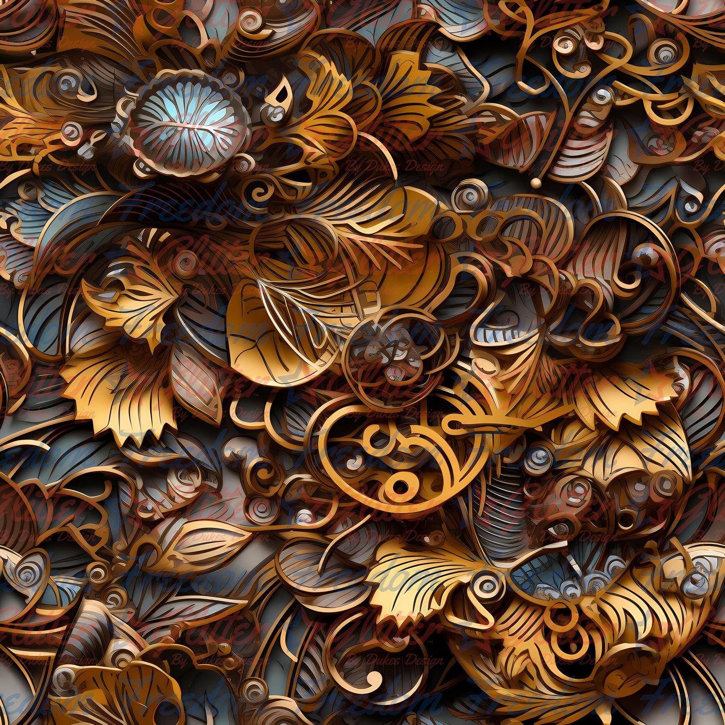 Floral Steampunk 20 (Printed Vinyl)