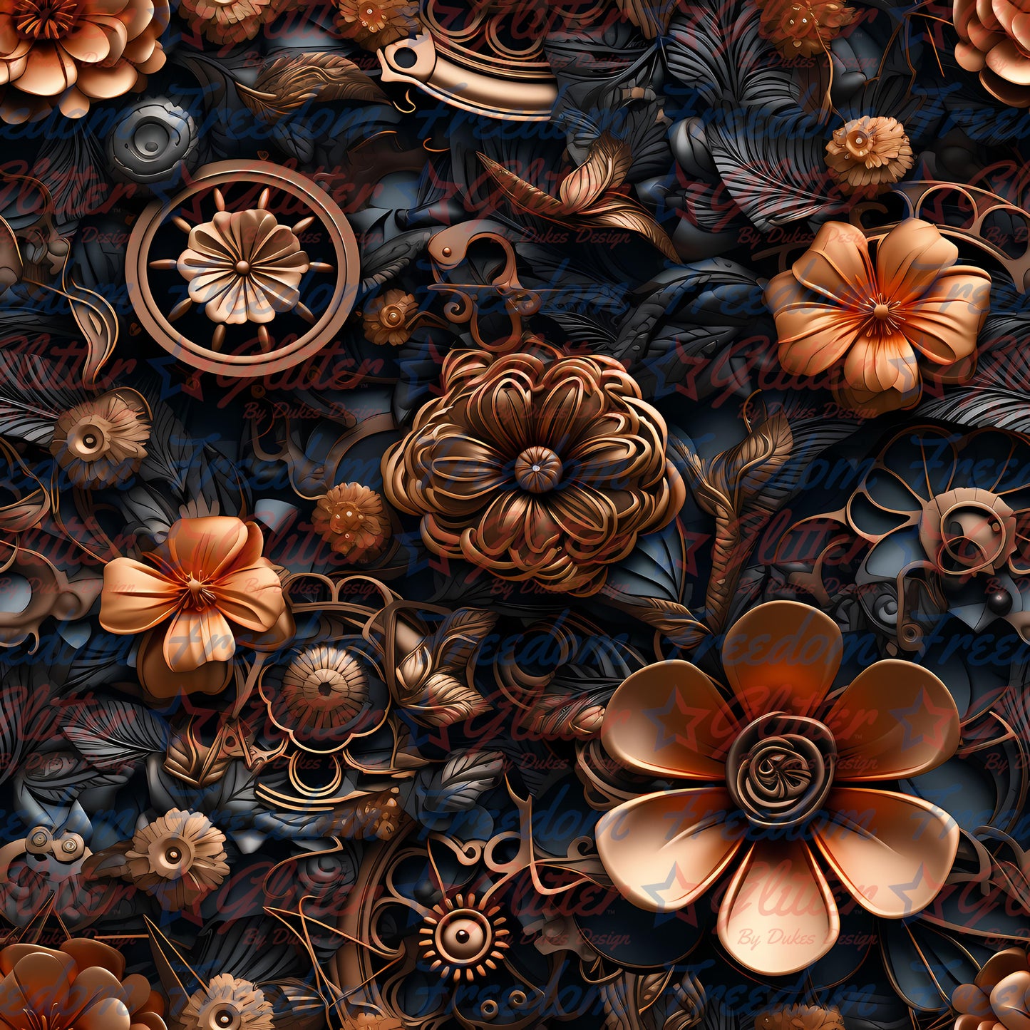 Floral Steampunk 21 (Printed Vinyl)