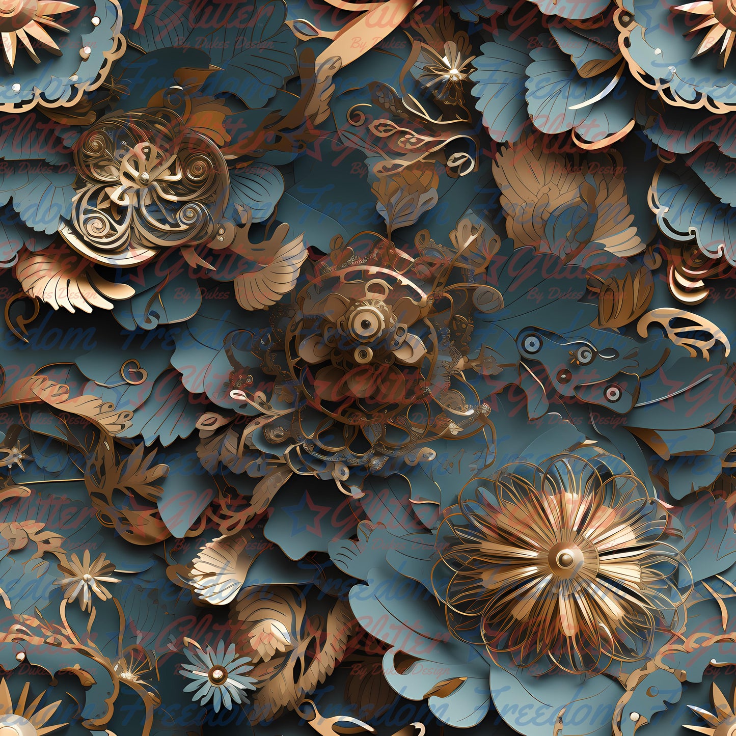 Floral Steampunk 22 (Printed Vinyl)