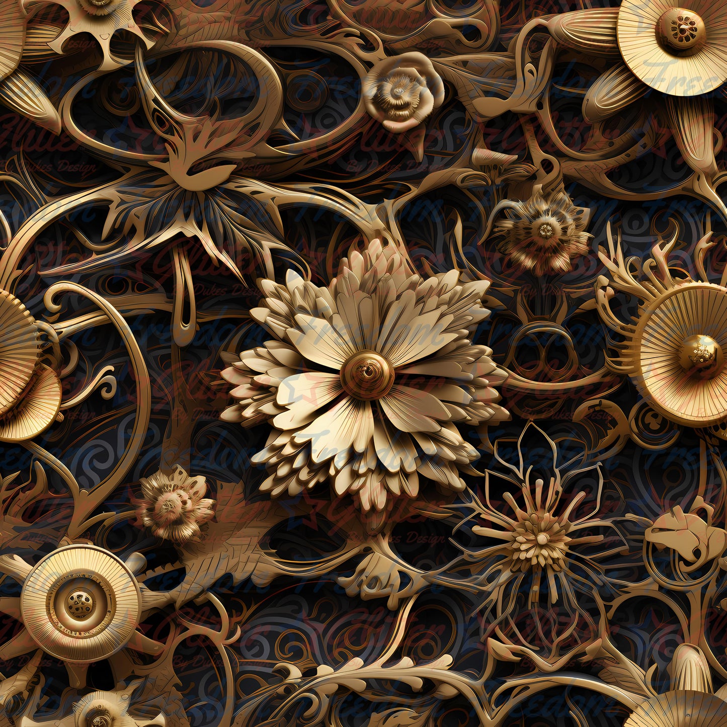 Floral Steampunk 26 (Printed Vinyl)