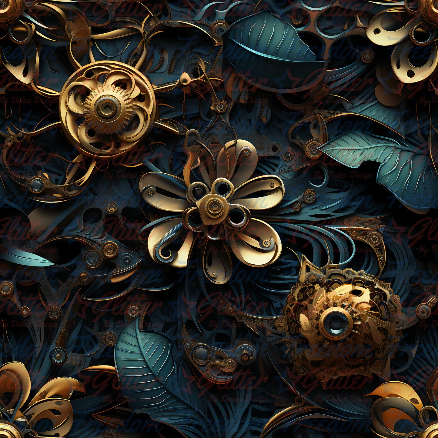 Floral Steampunk 30 (Printed Vinyl)