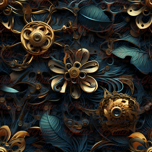 Floral Steampunk 30 (Printed Vinyl)