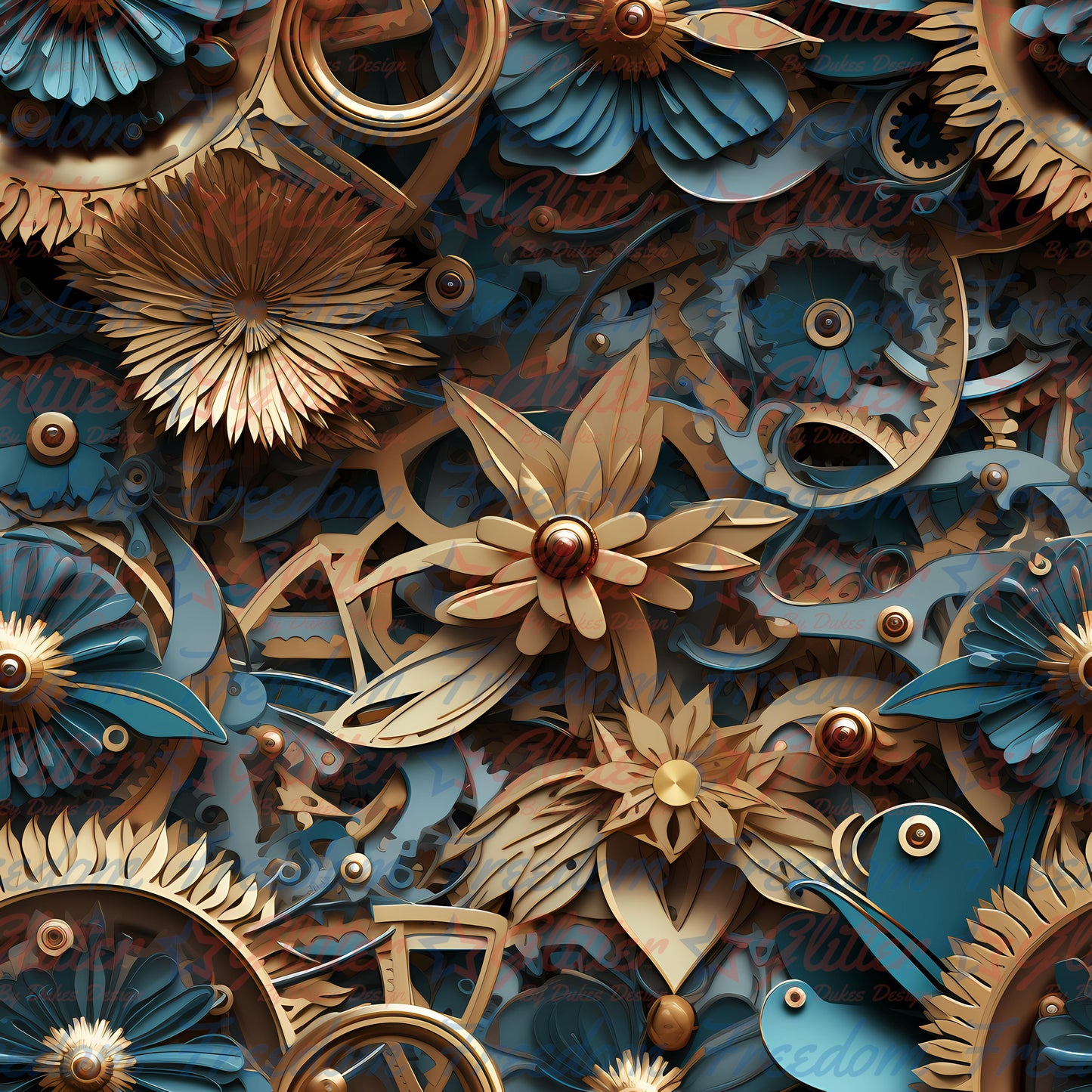Floral Steampunk 31 (Printed Vinyl)