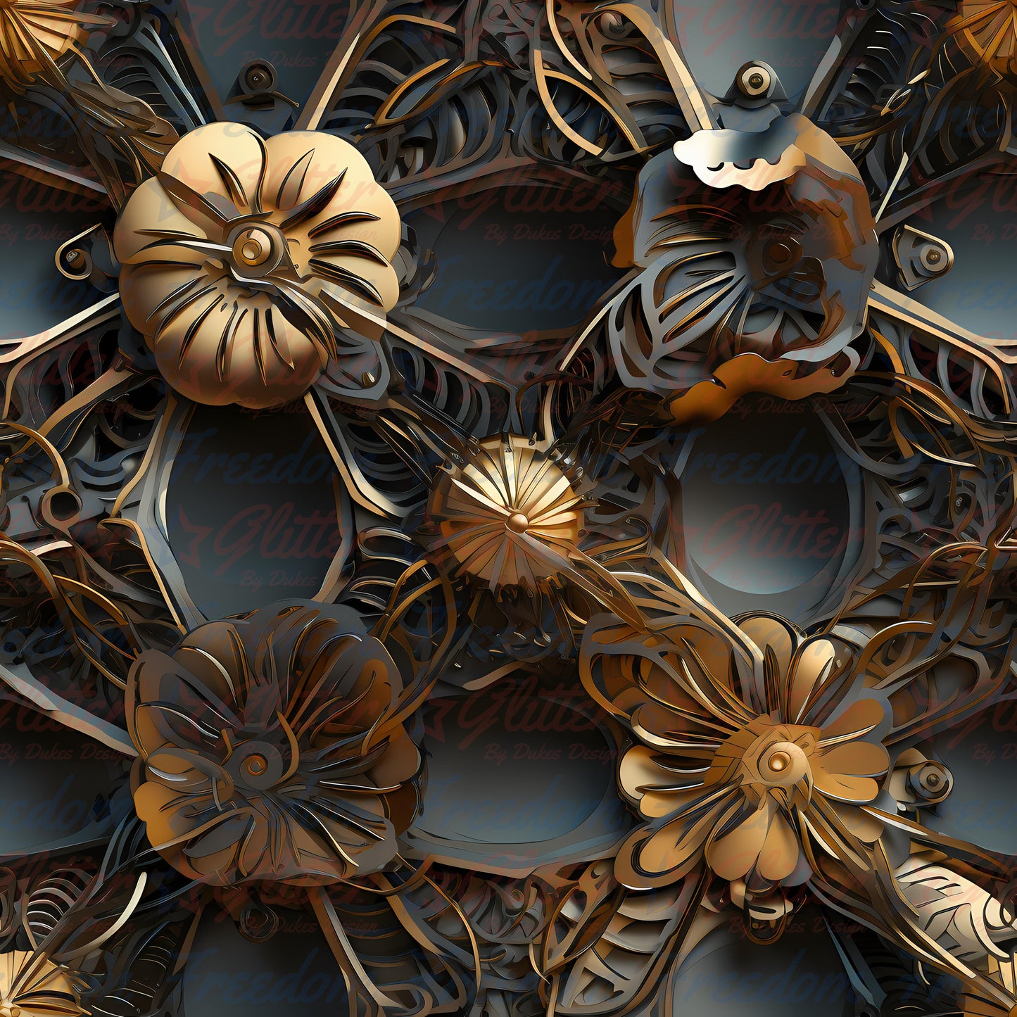 Floral Steampunk 32 (Printed Vinyl)