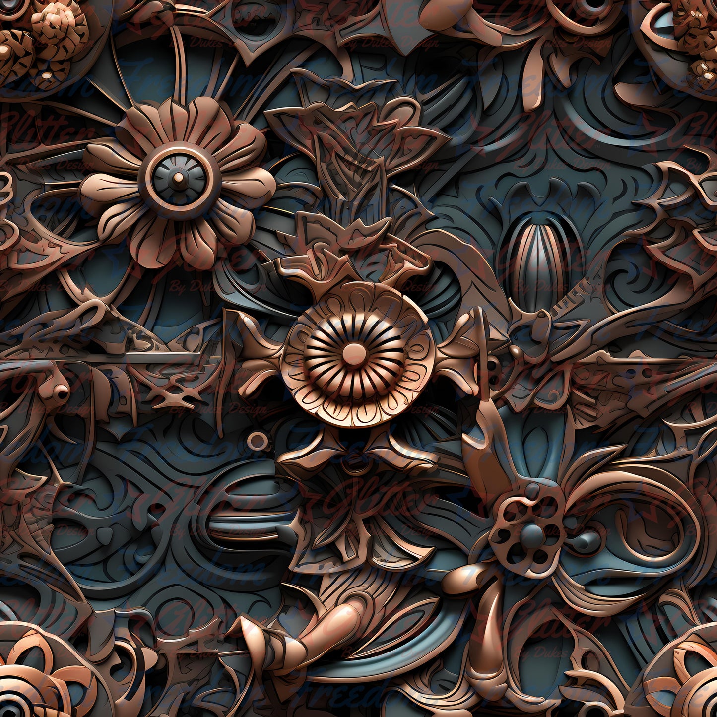 Floral Steampunk 35 (Printed Vinyl)