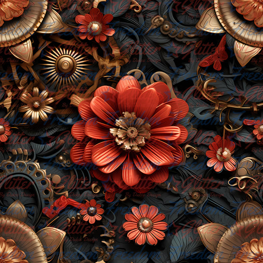 Floral Steampunk 5 (Printed Vinyl)