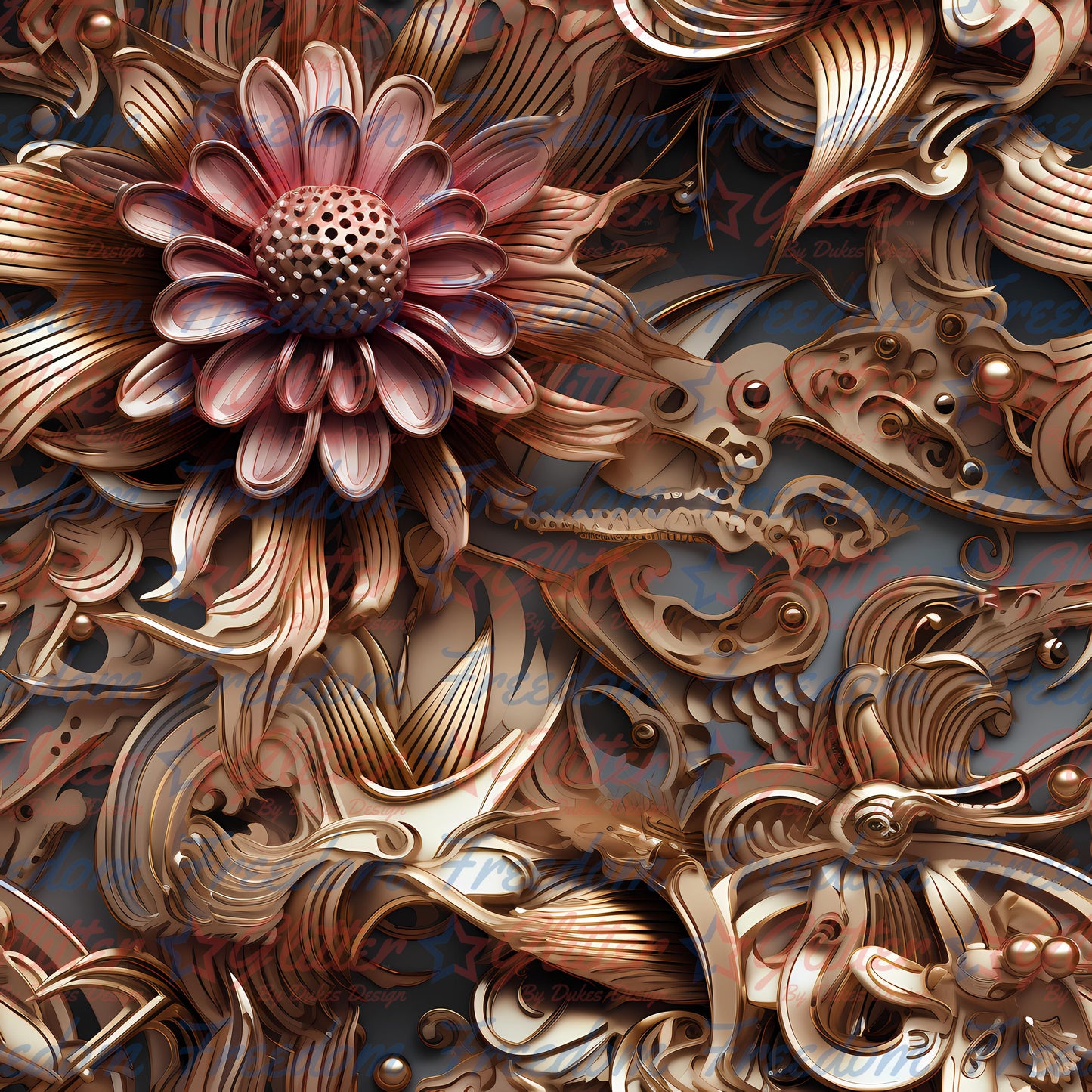 Floral Steampunk 6 (Printed Vinyl)