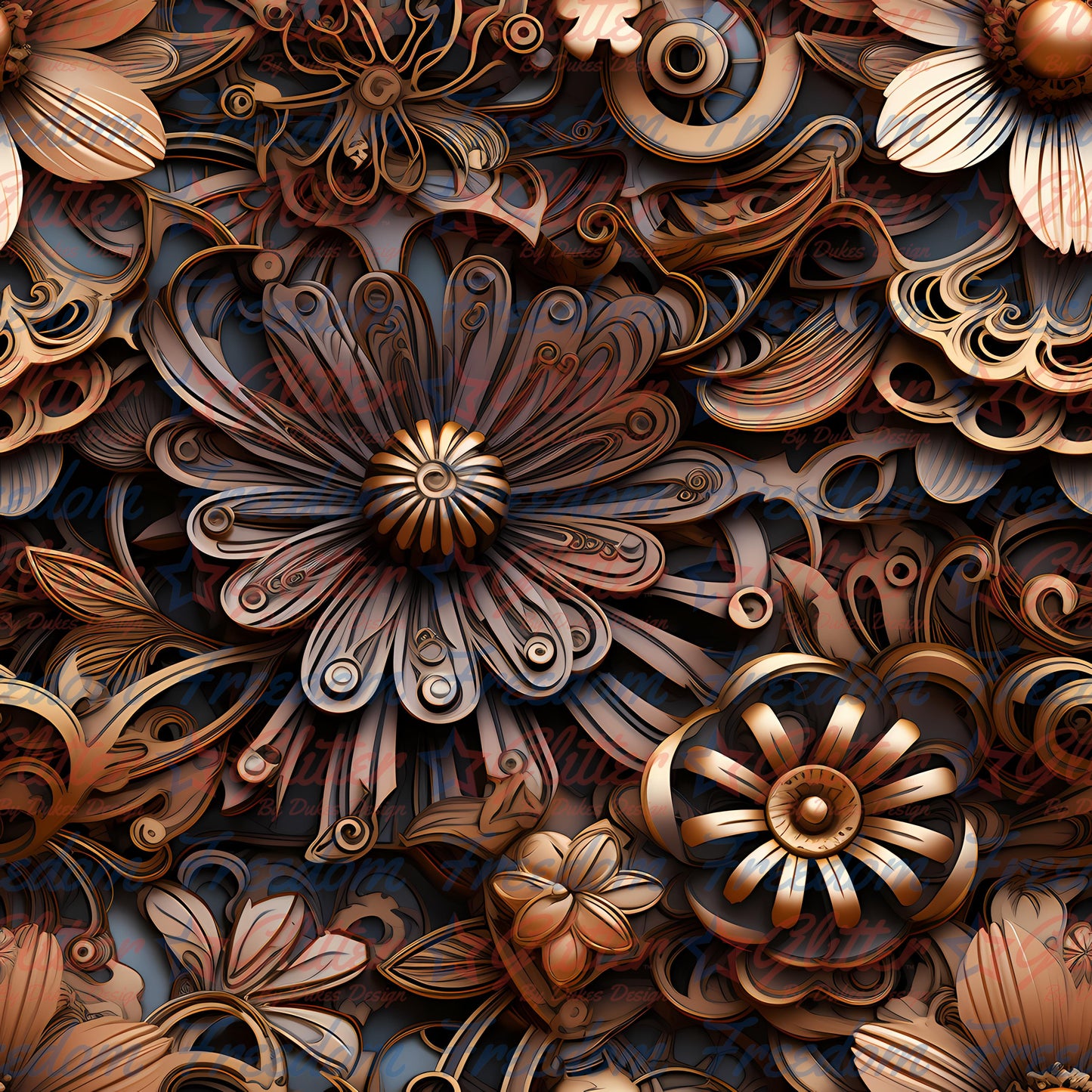 Floral Steampunk 7 (Printed Vinyl)