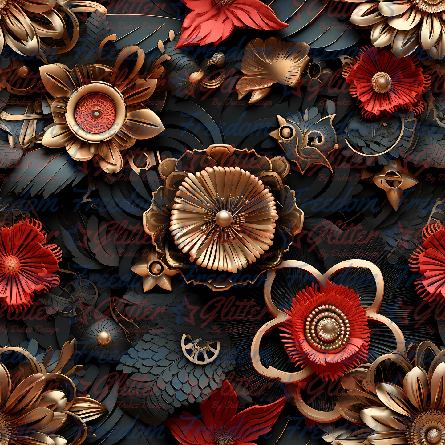 Floral Steampunk 8 (Printed Vinyl)