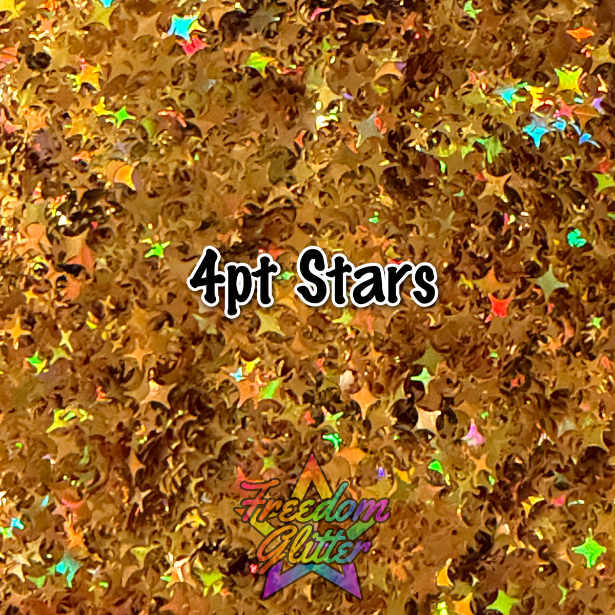 4pt Star - Gold (Shape Glitter)