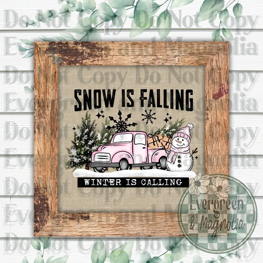 snow is falling