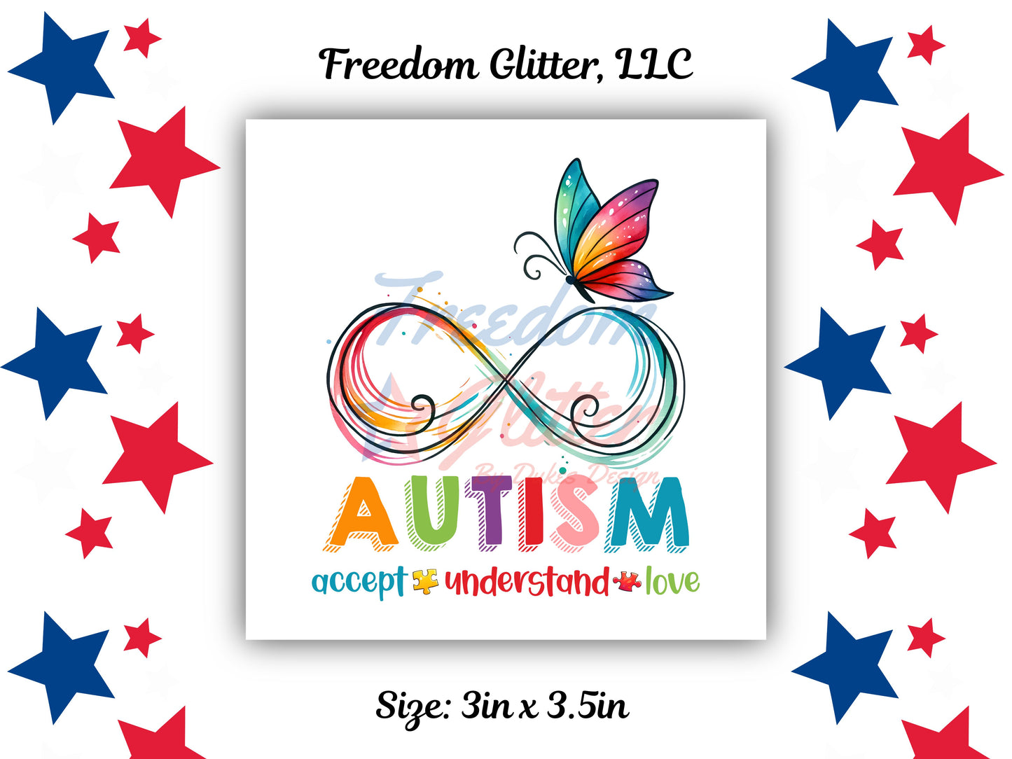Autism Infinity Butterfly Decal (UVDTF)