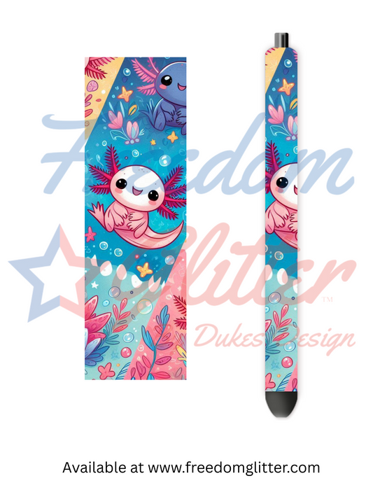 Axolotl 2 Pen Wrap (Vinyl)