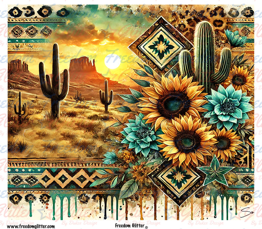 Aztec & Sunflowers (Printed Vinyl)