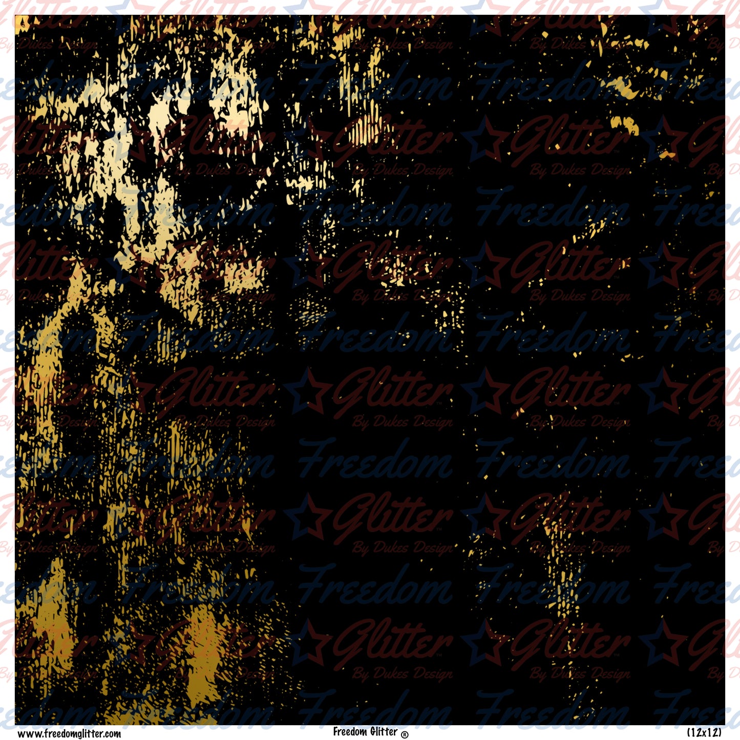 Black & Gold Grunge 2 (Printed Vinyl)