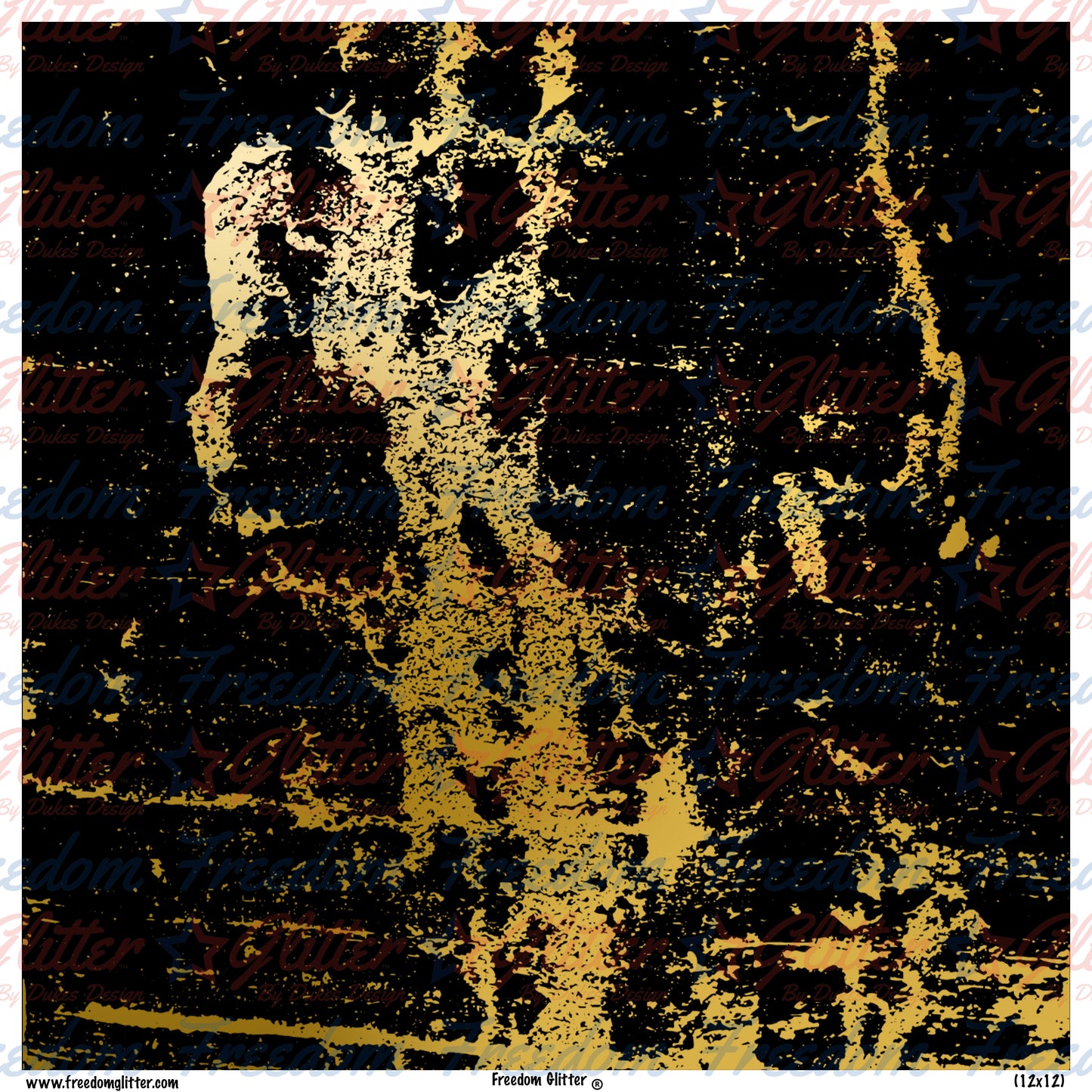 Black & Gold Grunge 3 (Printed Vinyl)
