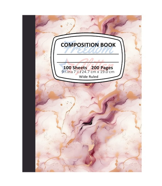 Blush Marble 3 Notebook Cover