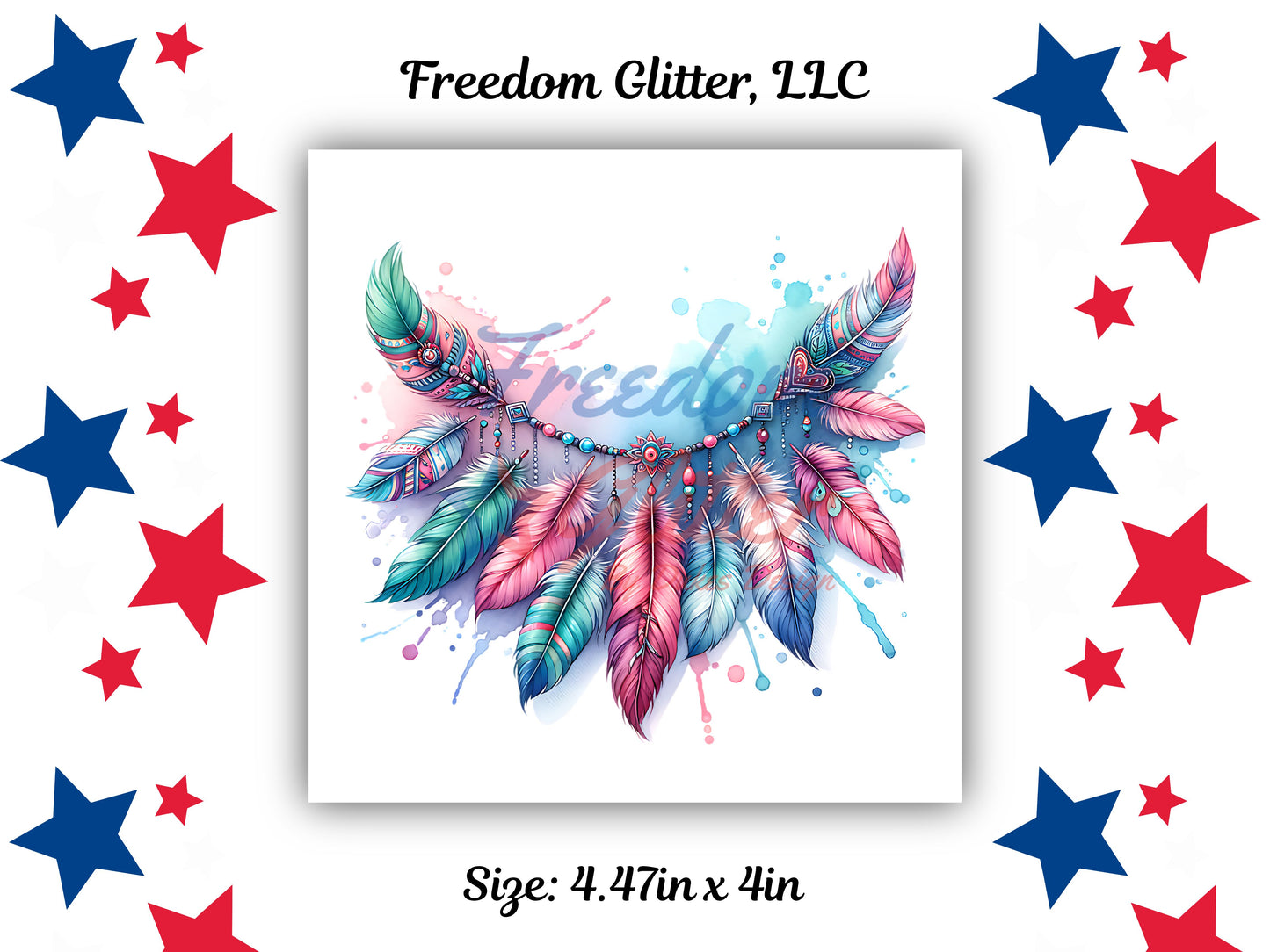 Boho Collection - Hanging Feathers Decal (UVDTF)