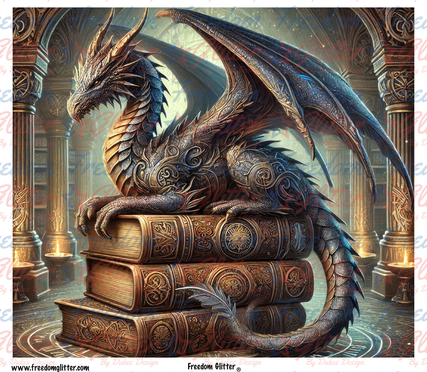 Book Dragon (Printed Vinyl)