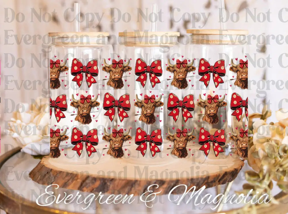 Brown cows & Red bows