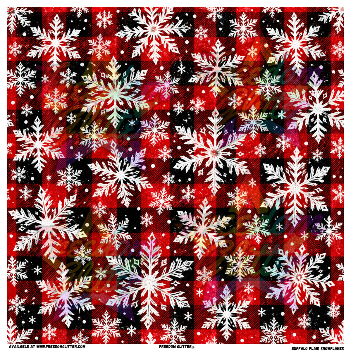 Buffalo Plaid & Snowflakes (Printed Vinyl)
