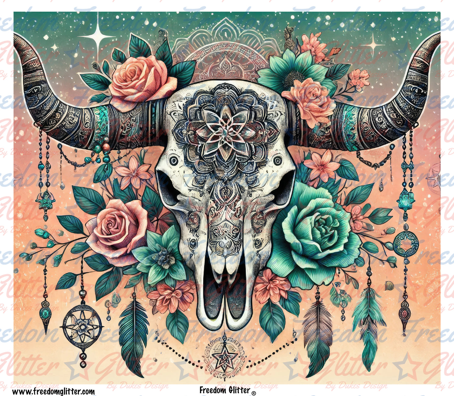 Bull Skull Western 4 (Printed Vinyl)