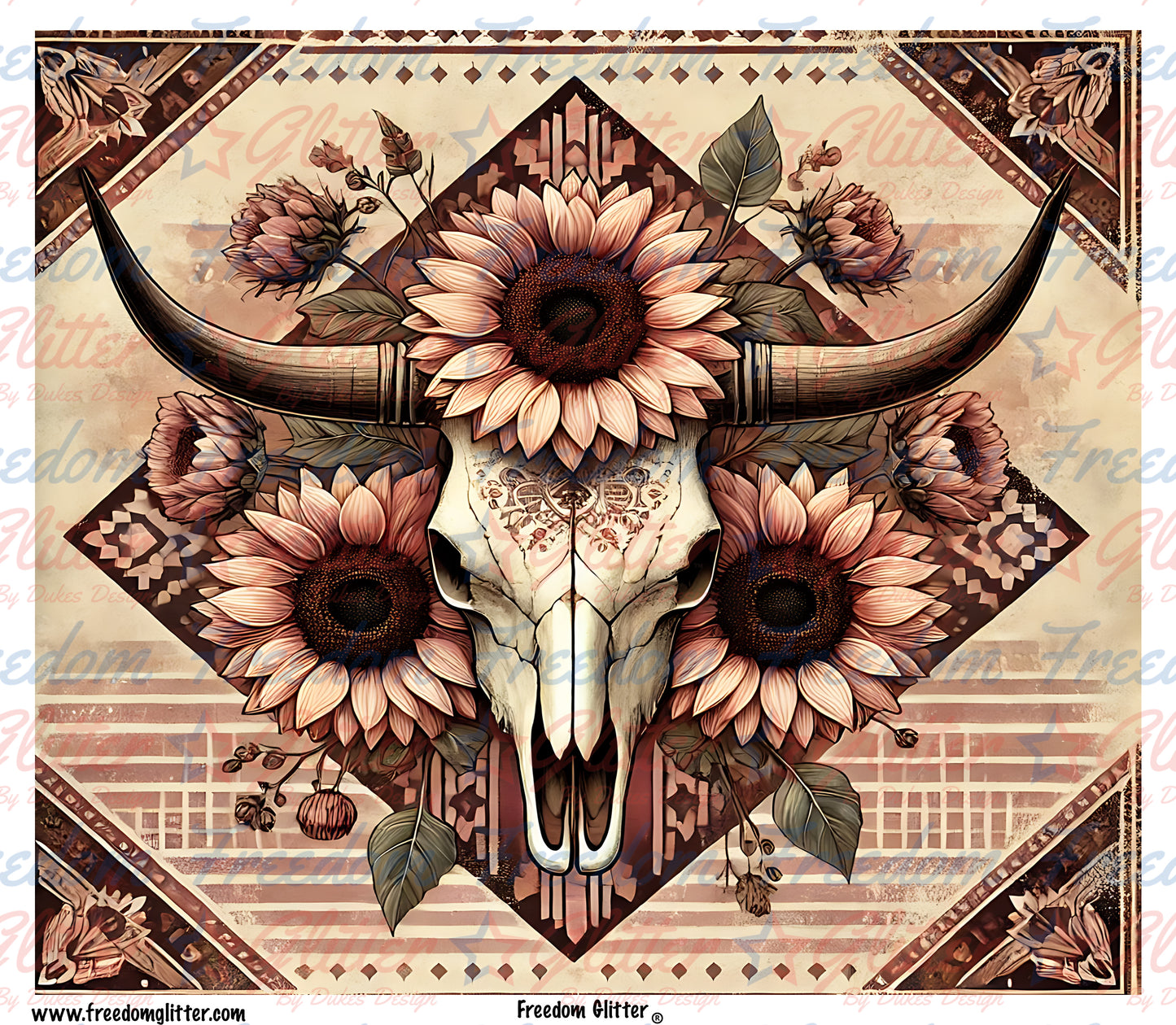 Bull Skull Western 5 (Printed Vinyl)