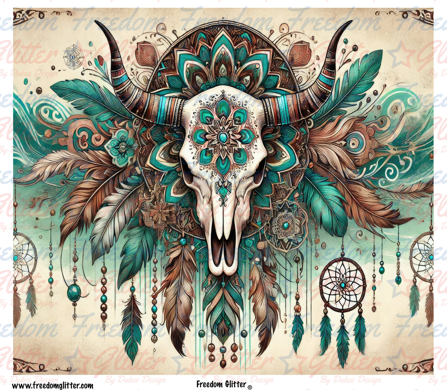 Bull Skull Western 3 (Printed Vinyl)