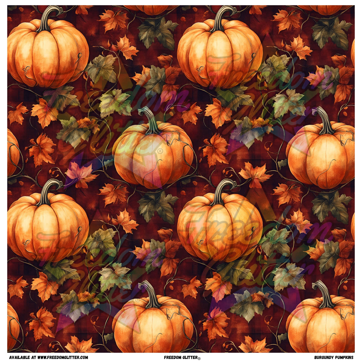 Burgundy Pumpkins (Printed Vinyl)