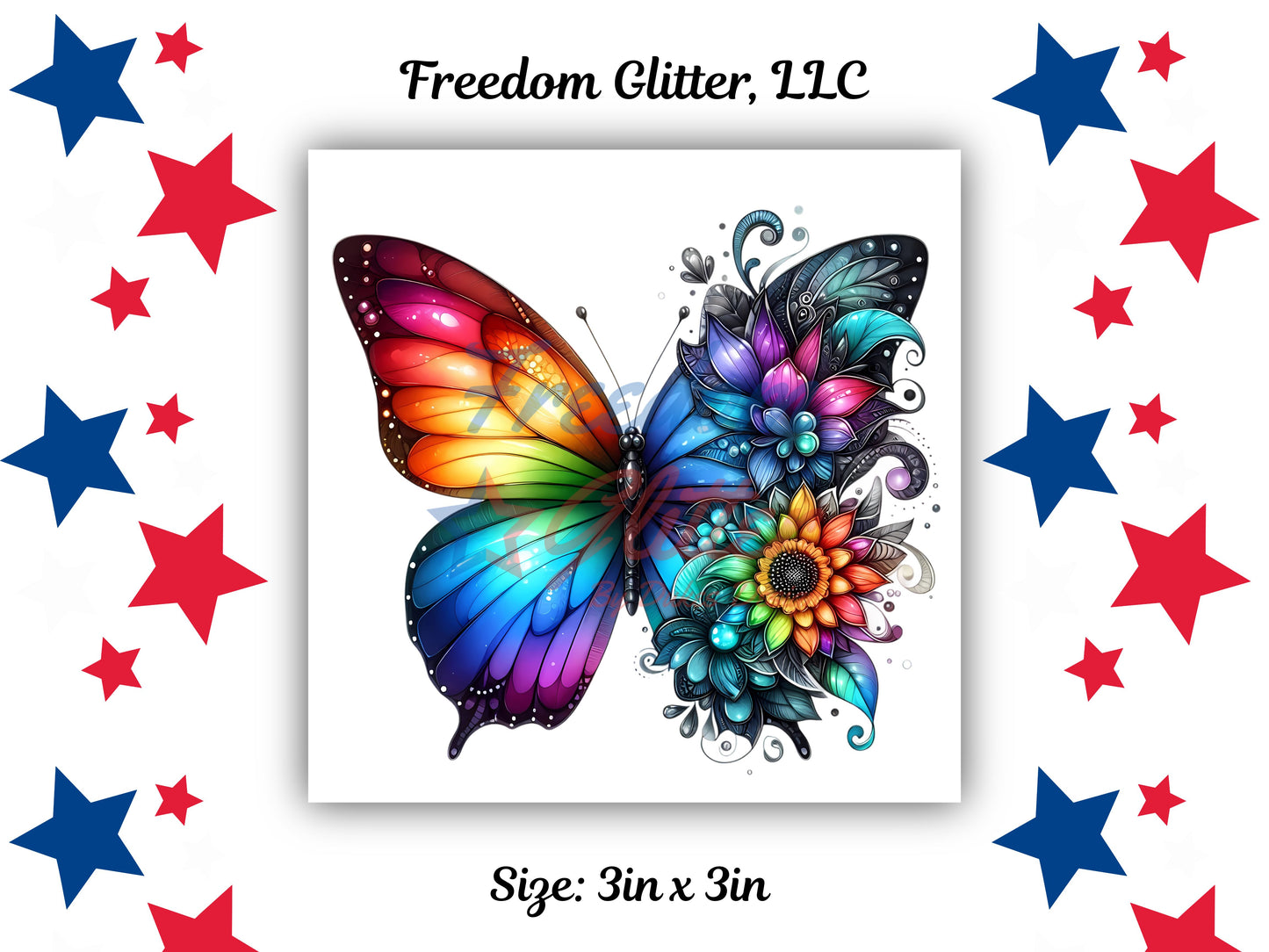 Floral Butterfly 10 Decal (UVDTF)