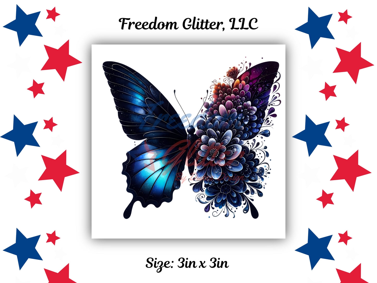 Floral Butterfly 14 Decal (UVDTF)