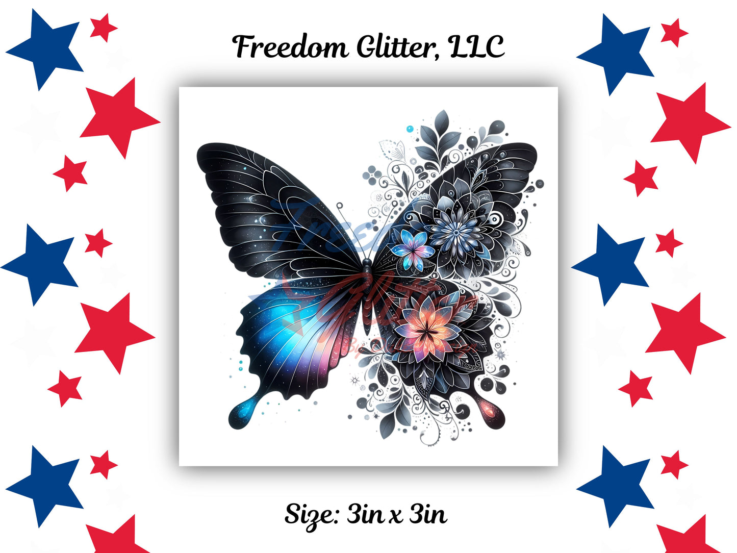 Floral Butterfly 8 Decal (UVDTF)