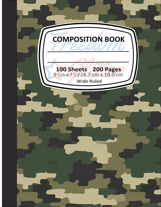 Camo 1 Notebook Cover