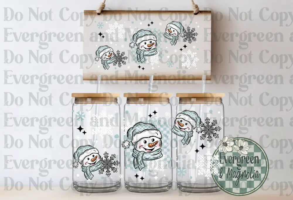 Checker Happy Snowman