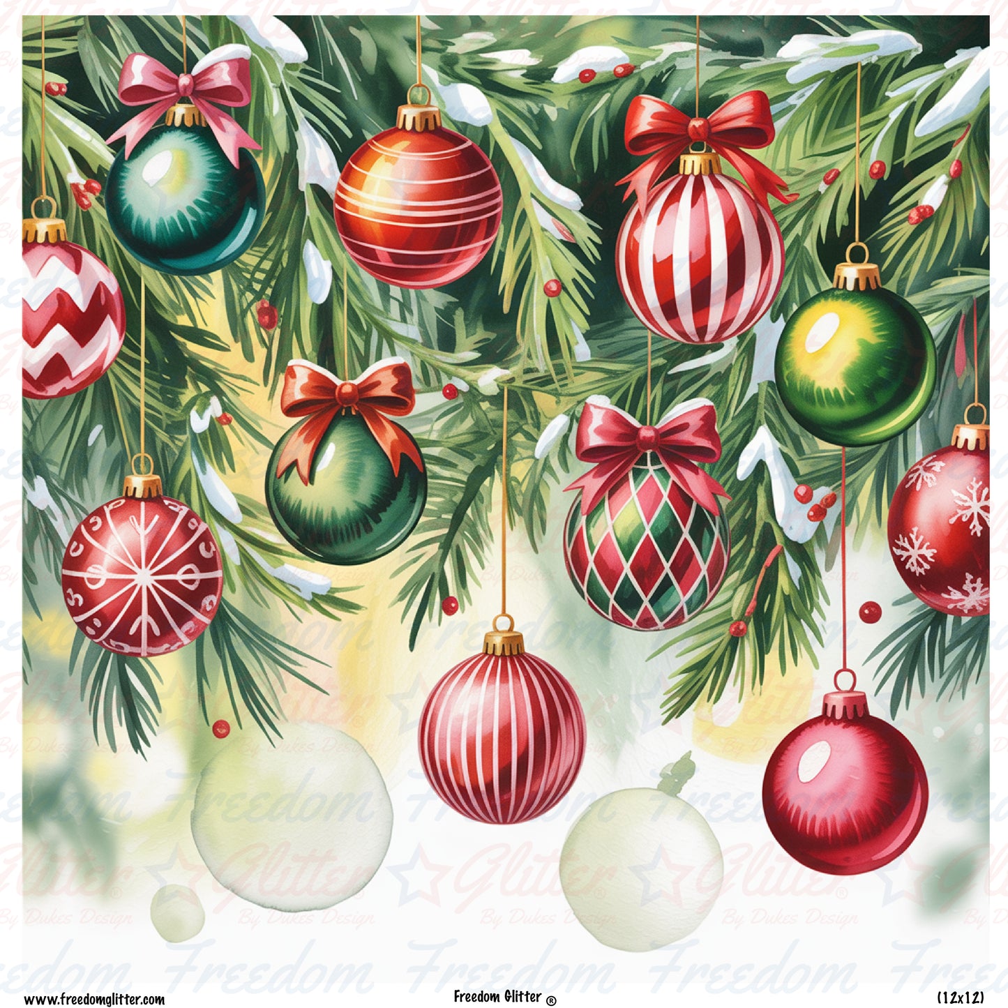 Christmas Ornaments 3 (Printed Vinyl)