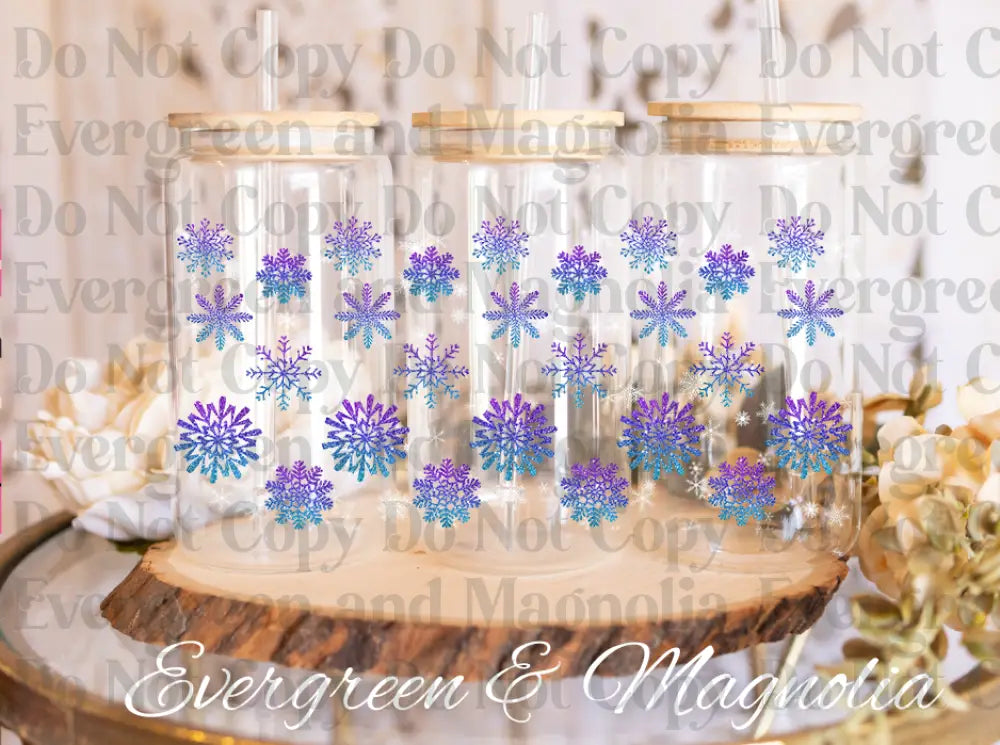 Christmas in July bundle 2 Blue & Purple snowflakes