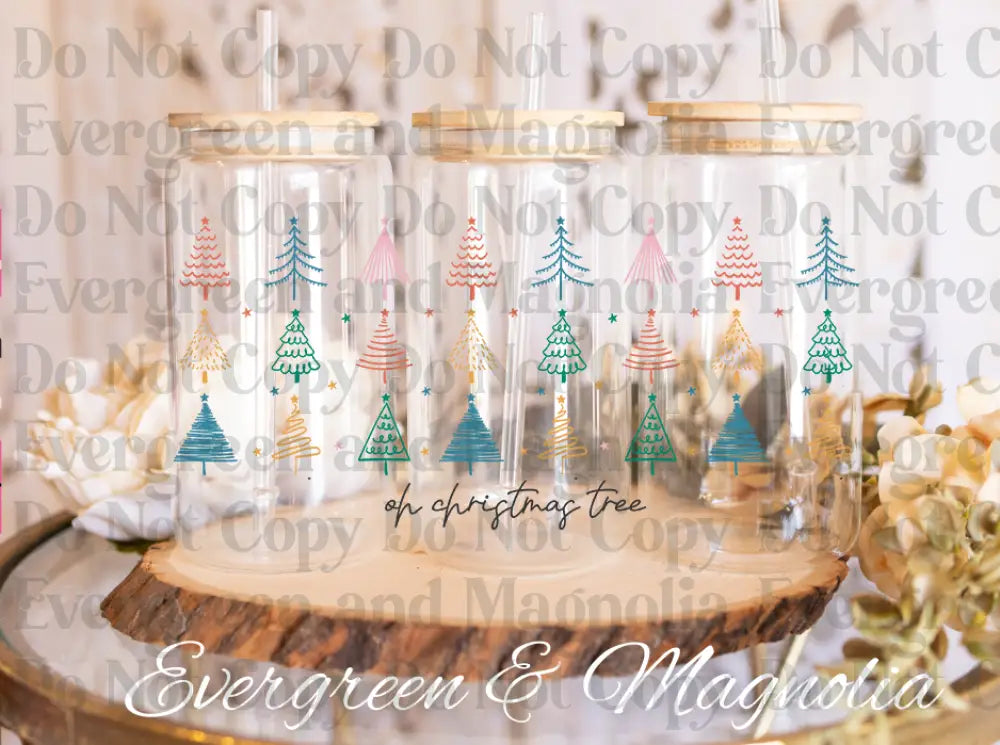 Christmas tree outlines