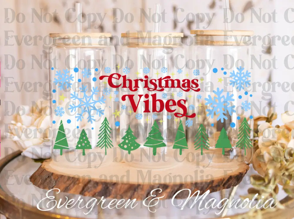 Christmas vibes green trees