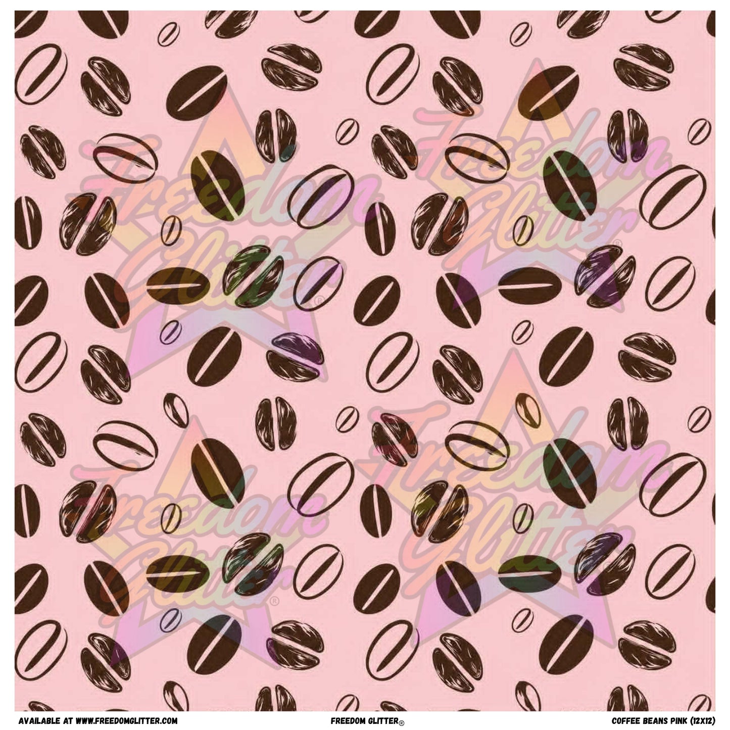 Coffee Beans Pink (Printed Vinyl)