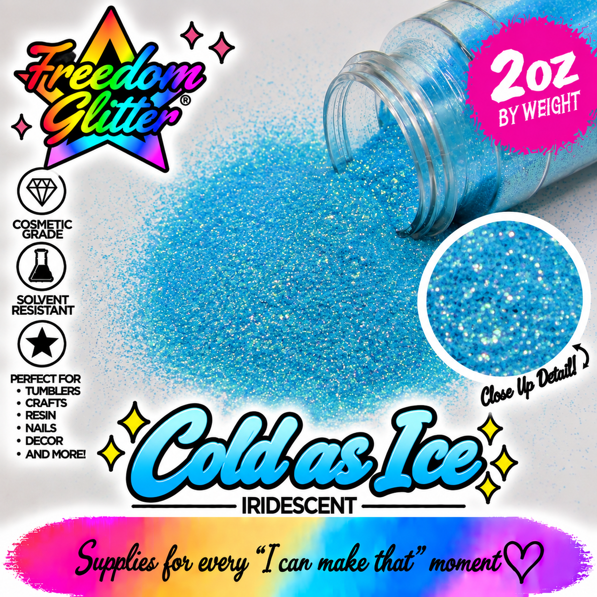 Cold as Ice (Iridescent Glitter)