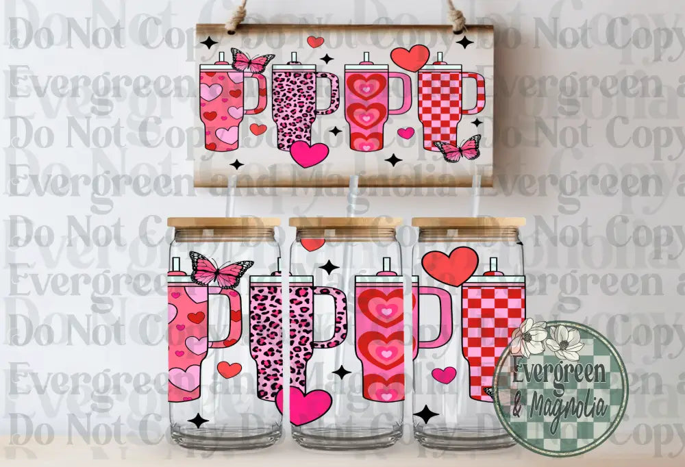 Retro Valentines Cups
