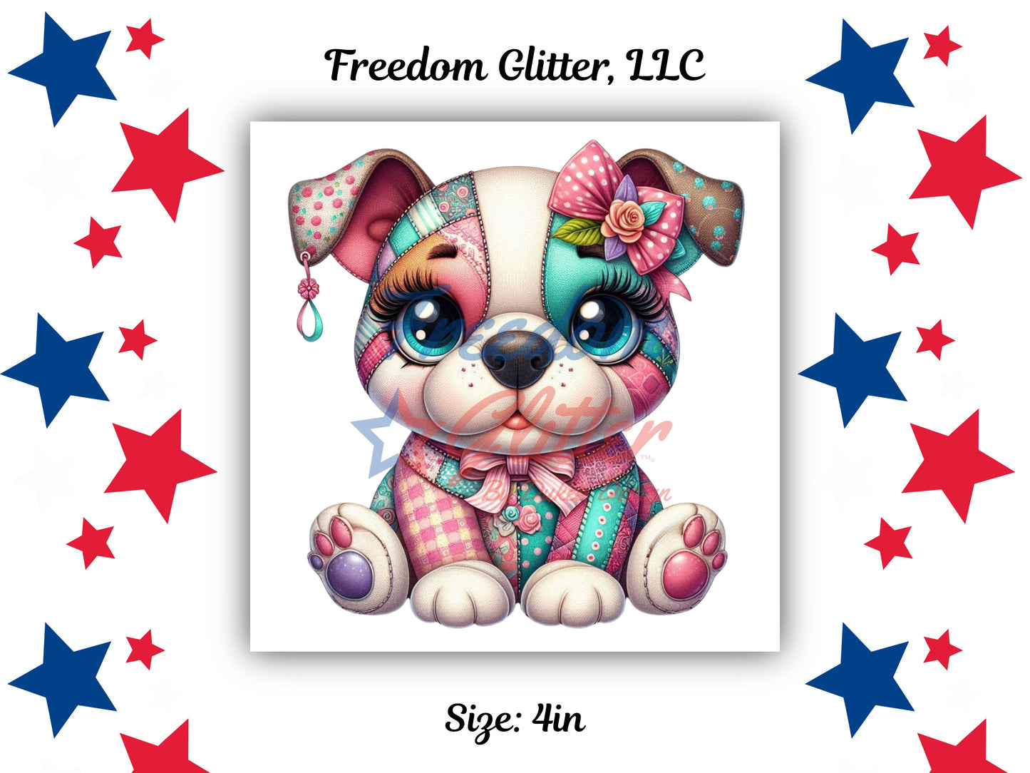 Cute Bulldog Patchwork 1 (UVDTF)
